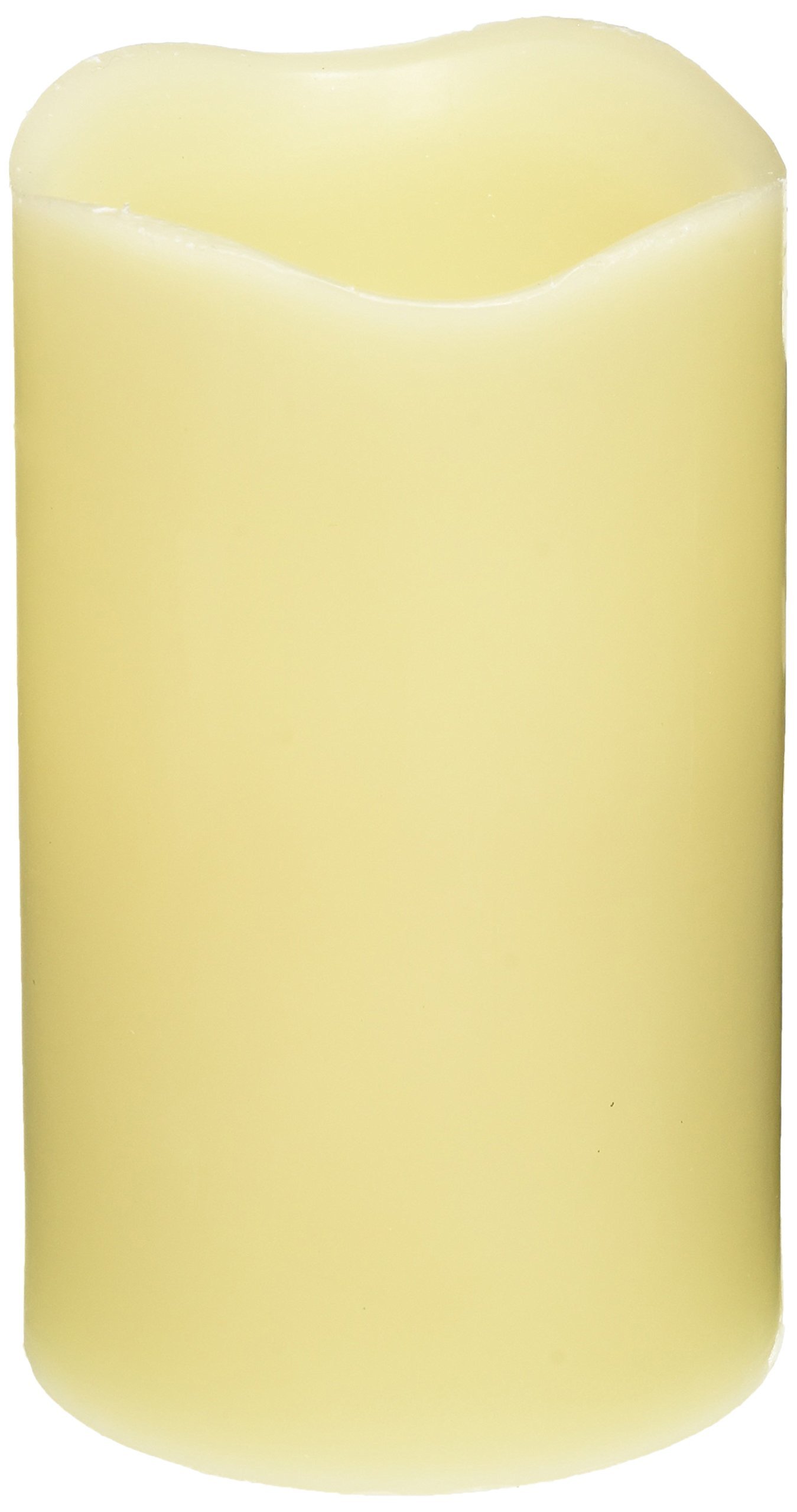 Flipo Pacific AccentsIvory Melted Wax 3-Inch by 5-Inch Pillar Candle