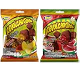 Sweetzo Sweet and Spicy Hard Candies Covered in Chili Powder, Watermelon and Mango Flavored Individually Wrapped Mexican Candies for Sharing, Pinatas or Goody Bag Fillers, 6 ounce Bags, (Pack of 2)