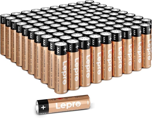 Lepro AAA Alkaline Batteries 100 Pack, 1200mAh Triple A Battery with Anti-Leakage Technology, High Capacity, Long Lasting Power, 1.5 Volt LR03 MN2400 AAA Battery Pack for Clocks Remotes Mouse Torch