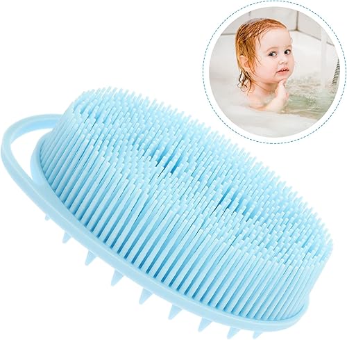 Miniatura 3 de Dual Sided Silicone Bath Brush for Boy Girl with Sensory Training Soft Bristles Durable Body Massaging Scrubber Gentle Exfoliating Wash Brush for