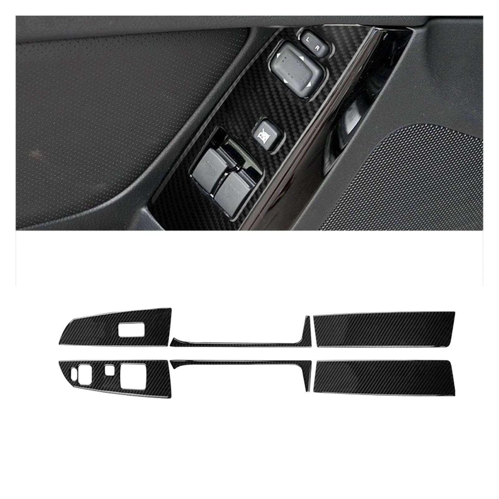 Podłokietnik szklany panel podnoszący rama naklejka na podłokietnik zmień pasuje do Mazda RX8 RX-8 SE3P JMNFE 2004-2008 Auto akcesoria do wykończenia zestawy naklejek ochronnych