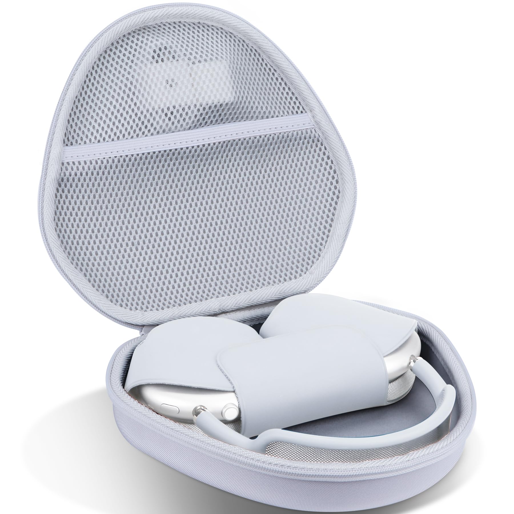 Lebakort Hard Case Compatible with Apple AirPods Max Over-Ear Headphones (Silver Case)