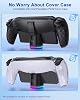 Base de carga magnética para PlayStation Portal Remote Player, negro carbón | Estación de carga compatible con fundas para accesorios PS5 Portal, 12 modos de luz RGB 5