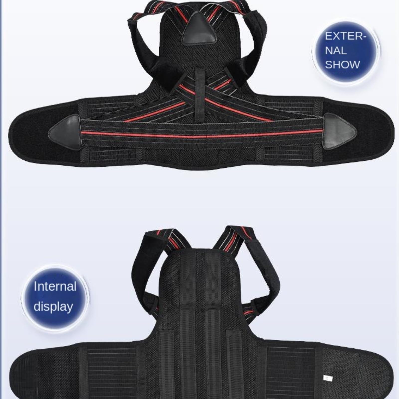 Faja Lumbar Cinturón De Soporte Lumbar Cómodo Corrector Postura Erguido Soporte Lumbares(3XL)