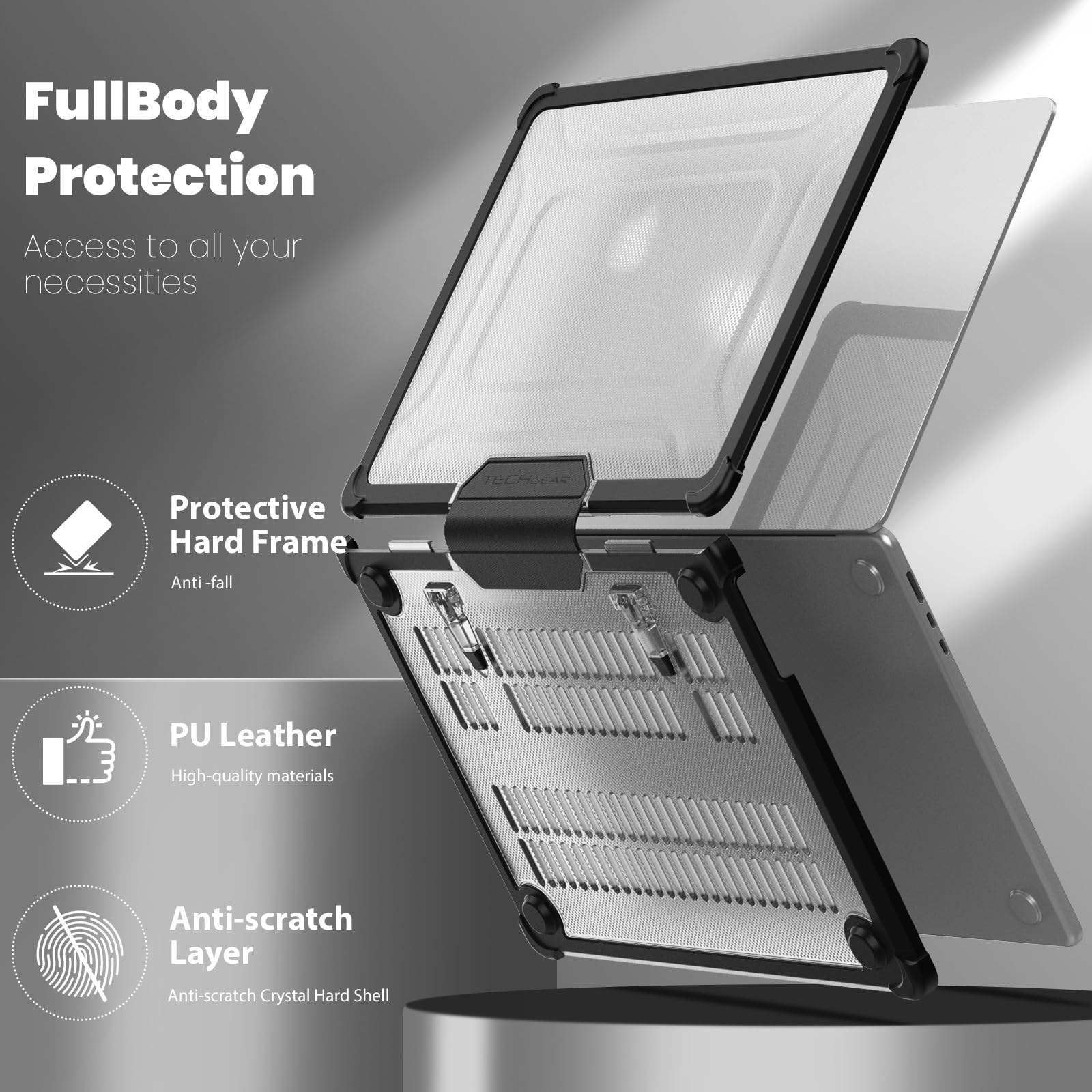 TECHGEAR Case Compatible With MacBook Air 15 Inch 2025/2024/2023