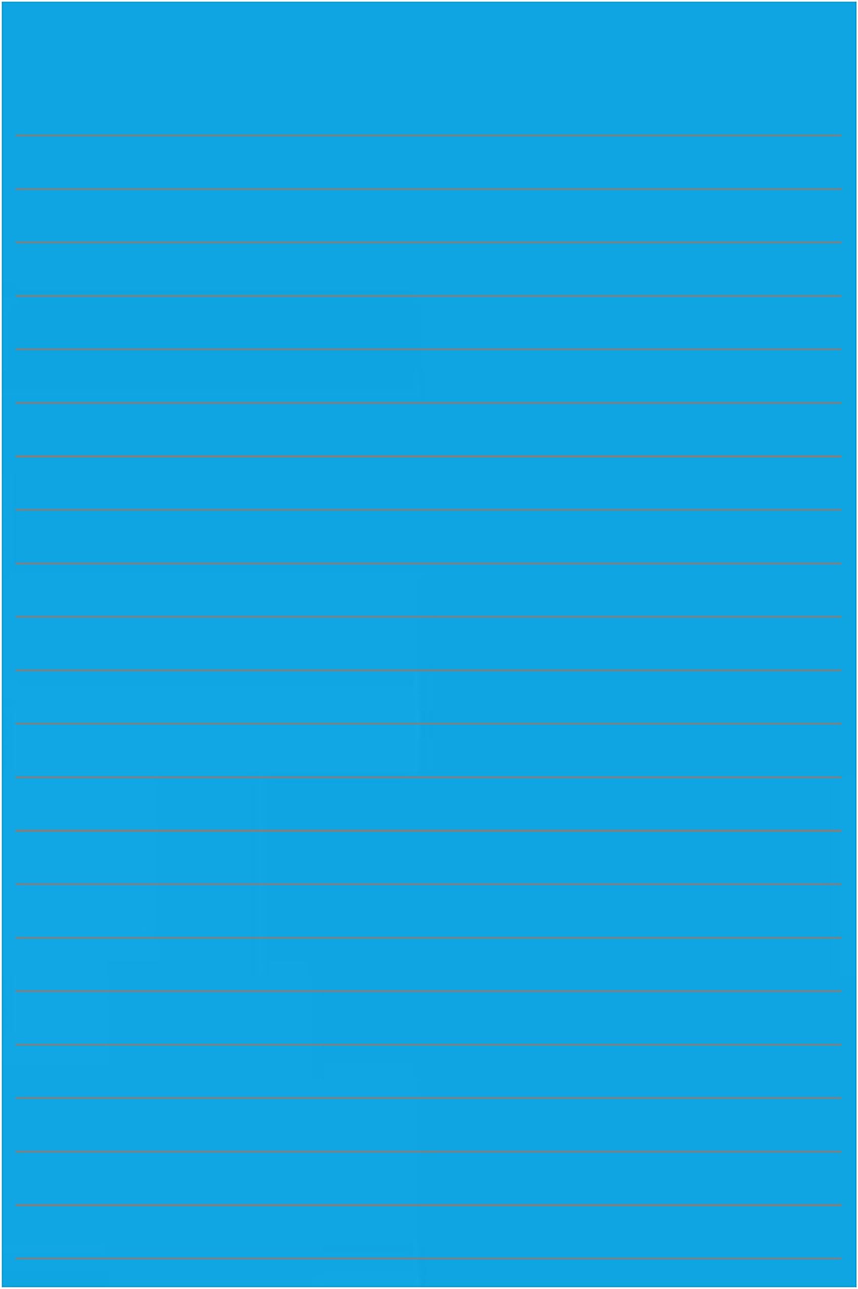 Colonial Cards: 100 Color Cardstock 4" x 6" Index Cards, Medium Blue, Lined Portrait Format