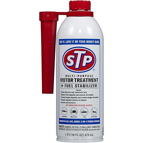 STP Multi-Purpose Motor Treatment and Fuel Stabilizer, Fuel System Cleaner for Gas, Diesel, 2 Stroke, 4 Stroke, 16 Oz