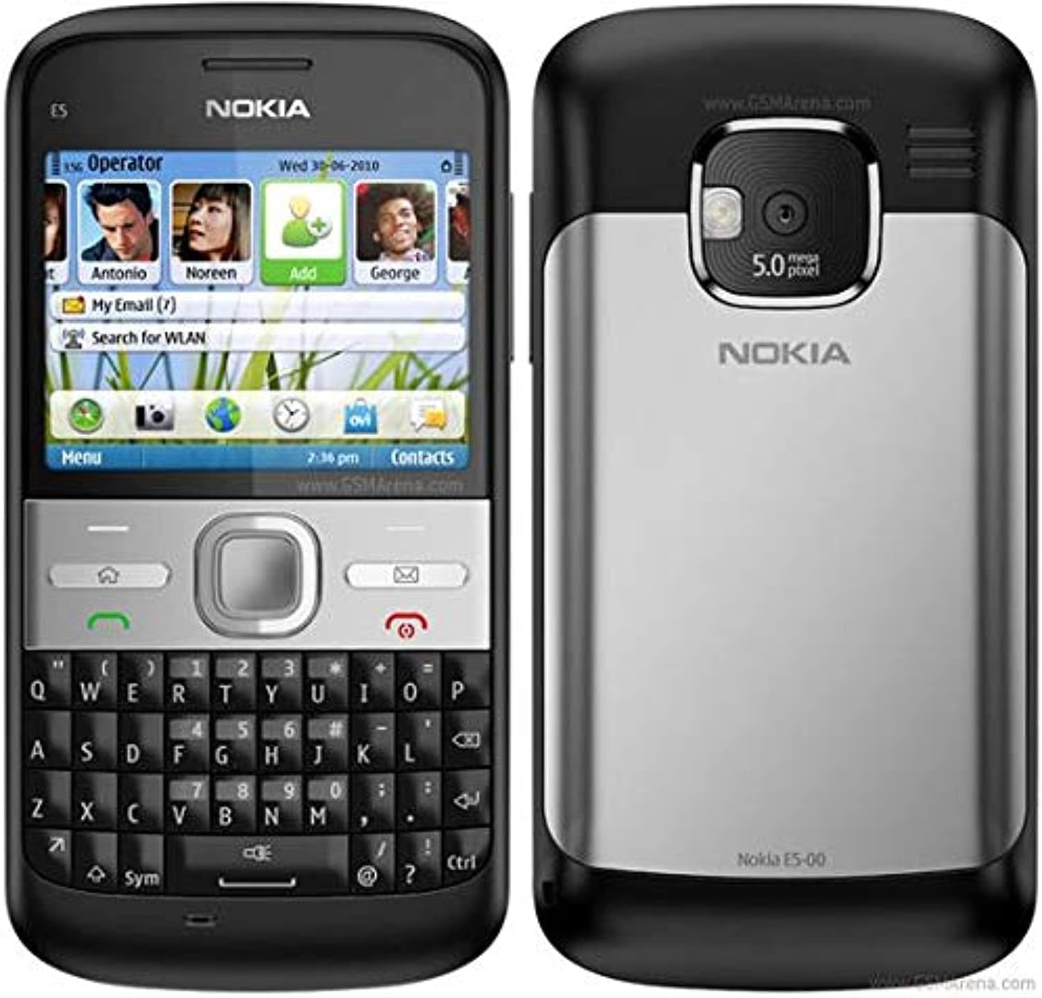 Nokia E5 (250 MB, WiFi 3G, Black)