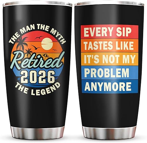 Retirement Gifts for Men 2026 Tumbler 20oz - Retirement Gifts For Men