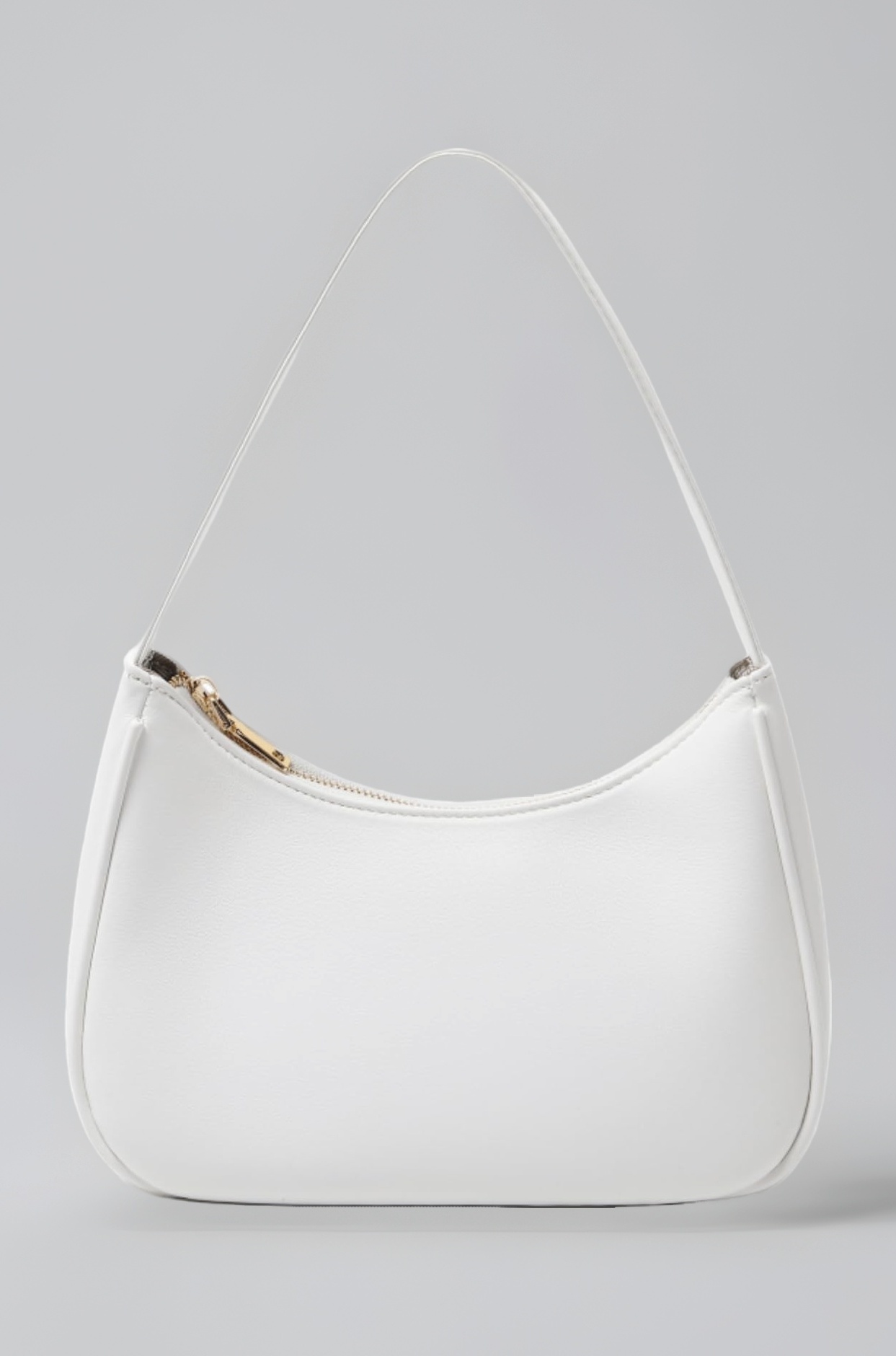 Shoulder Bags for Women, Cute Hobo Tote Handbag Mini Clutch Purse with Zipper Closure, White, Large