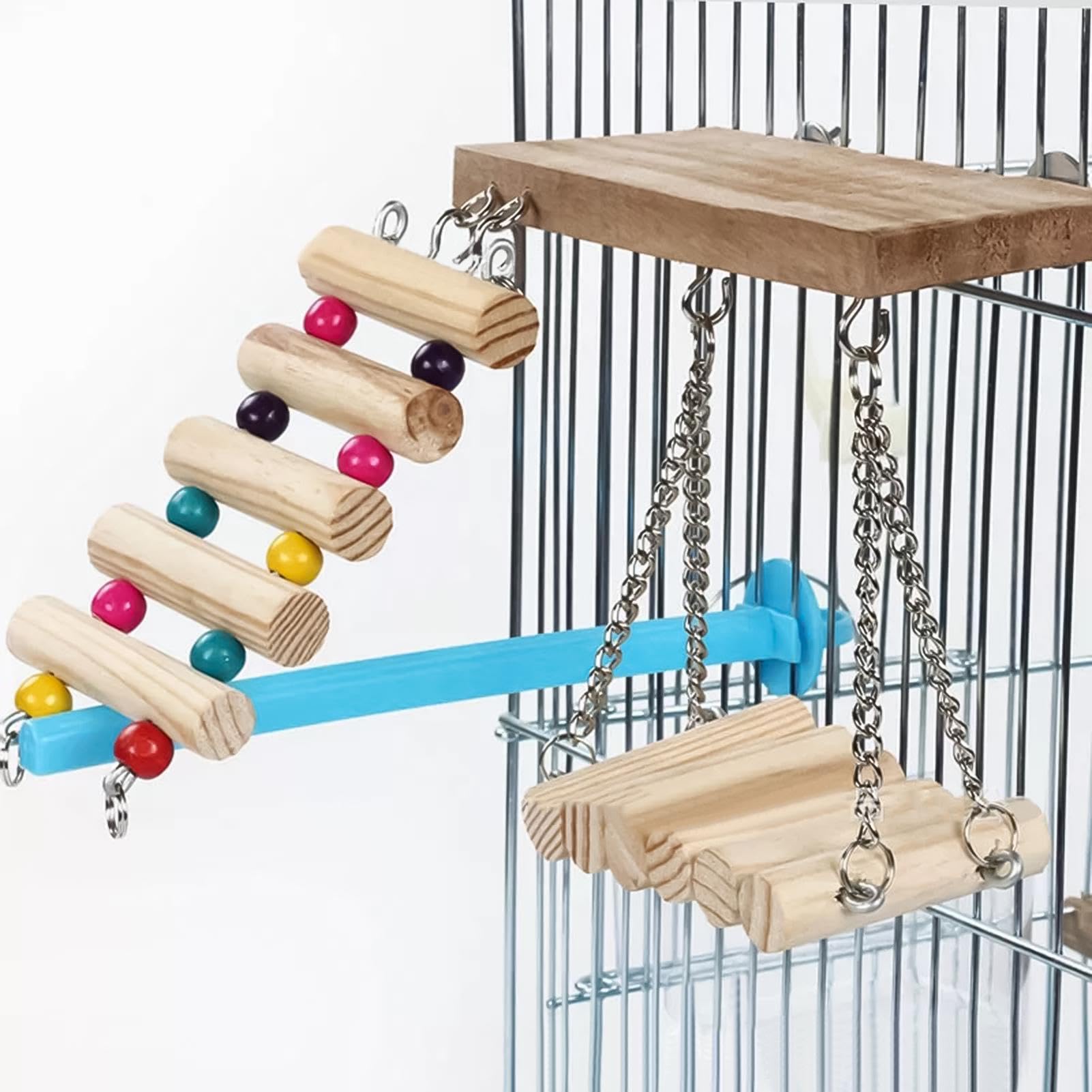 Vogelstange Aus Naturzweig - Schaukel Für Papageien, Wellensittiche & Kleine Vögel, 16 X 27 Cm, Kletter- & Spielzeug
