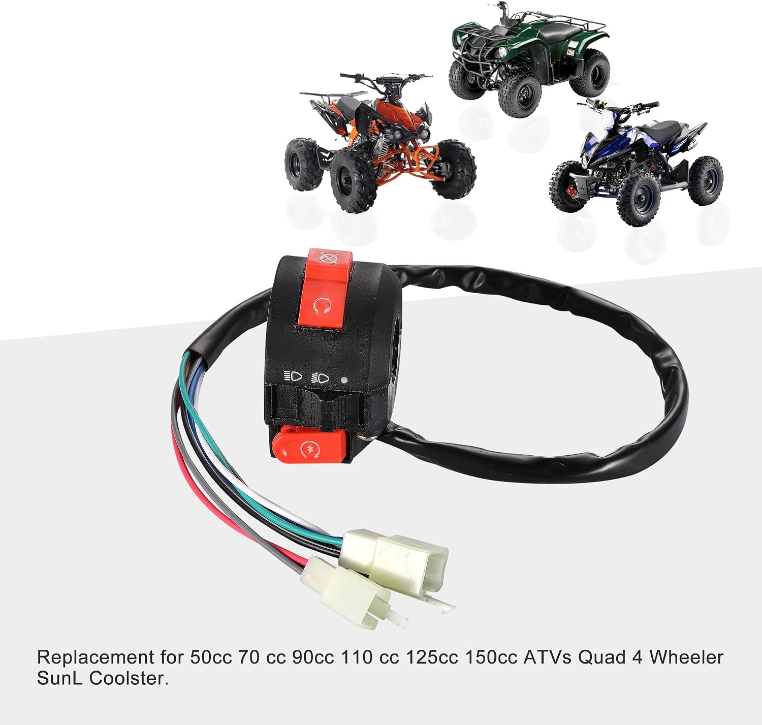 GOOFIT Left Switch Assembly for 50cc 70 cc 90cc 110 cc 125cc 150cc ATVs Quad 4 Wheeler SunL Coolster