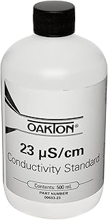 Oakton WD-00653-23 Conductivity Standard Calibration Solution, 23 microsecond, 1 Pint Bottle