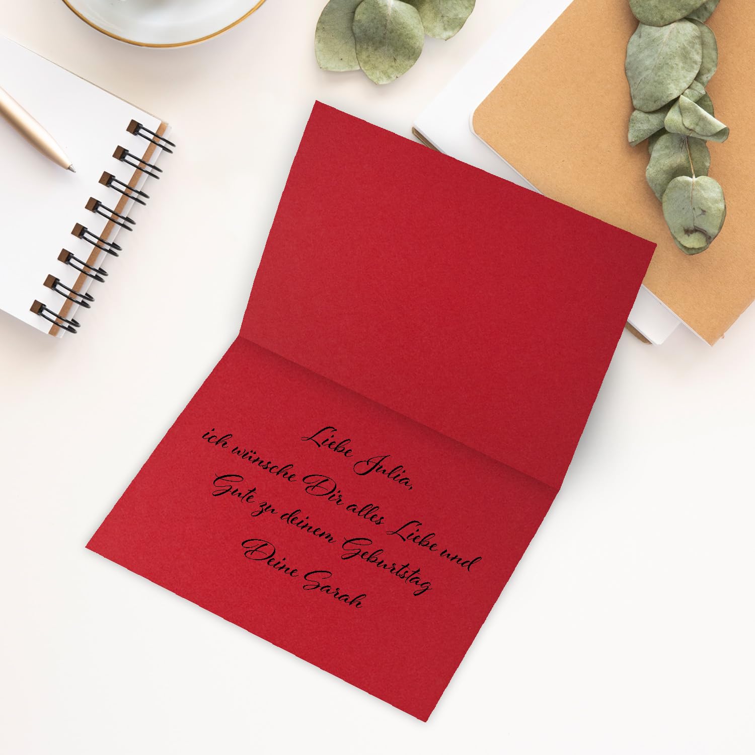 500x tarjetas plegables B6 - color: rojo rosa - 11,5 x 17 cm (abiertas: 23 x 17 cm) - muy resistentes - tarjetas artesanales para invitaciones y tarjetas de felicitación