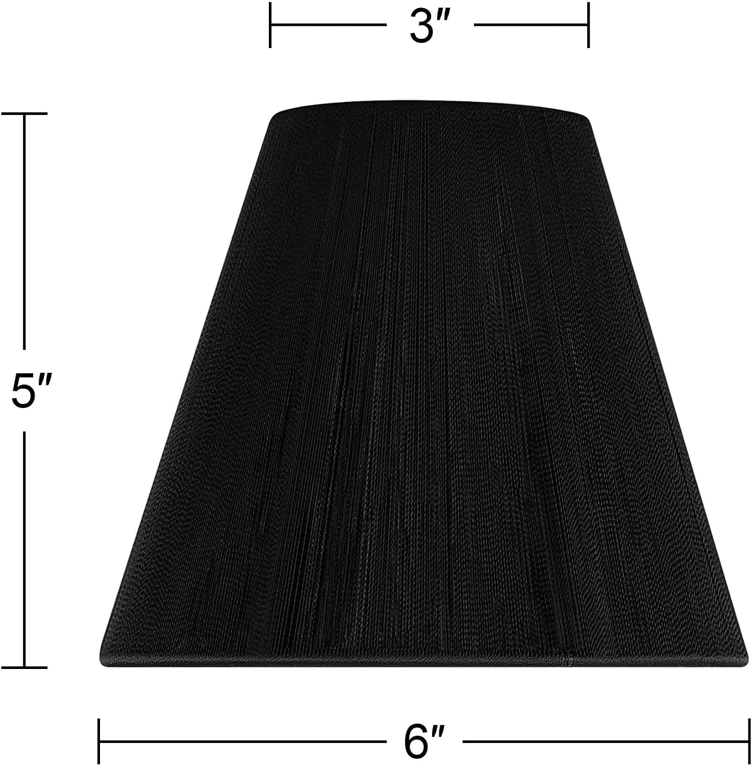 Springcrest Ravelle Black Nylon String Clip-On Empire Shade (3x6x5) - Springcrest