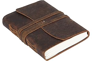 Unique Handmade Leather Bound Journal/Writing Notebook Diary for Men & Women, Natural Genuine Leather Journal