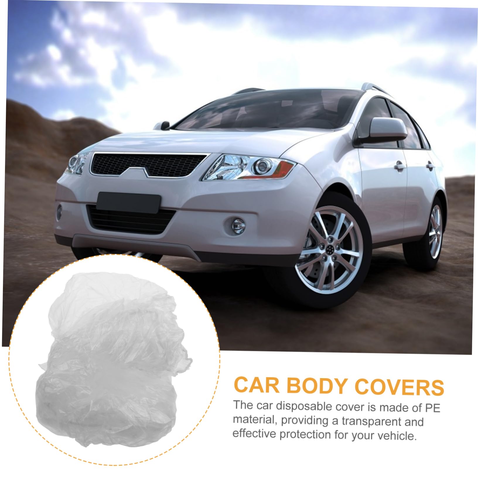 SOESFOUFU Car Covers for Automobiles Weather Outdoor Car Covers Disposable for Rain Protection — view 9