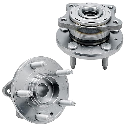 Miniatura 33 de Detroit Axle - 2 bujes de rodamiento de rueda delantera de repuesto para Nissan Altima 2007 2008 2009 2010 2011 2012 [2.5L 5 lengüetas con ABS]