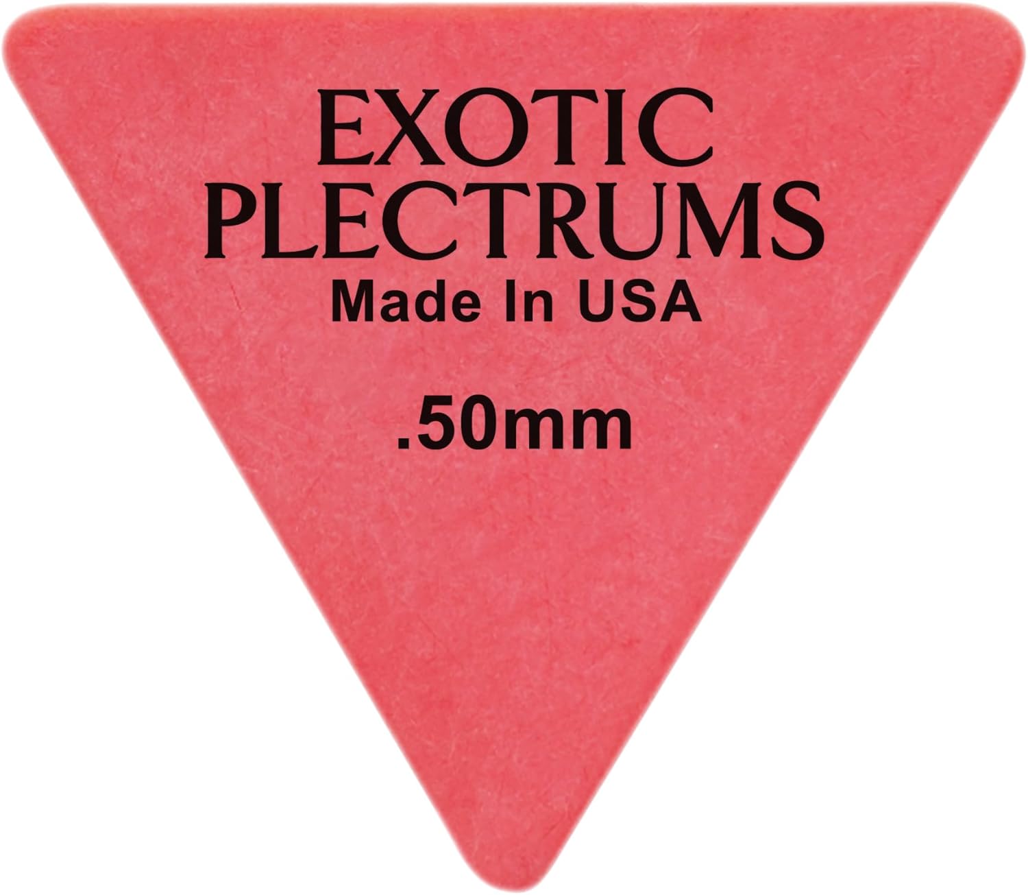 Delrin Red Guitar Or Bass Pick - 0.50 mm Light Gauge - Premium Made In USA - 355 Large Triangle Shape - 100 Pack
