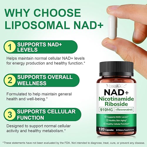 Vista 7 de Suplemento NAD, ribósido de nicotinamida NAD con ribósido de nicotinamida y resveratrol de primera calidad, alternativa de suplemento NMNH