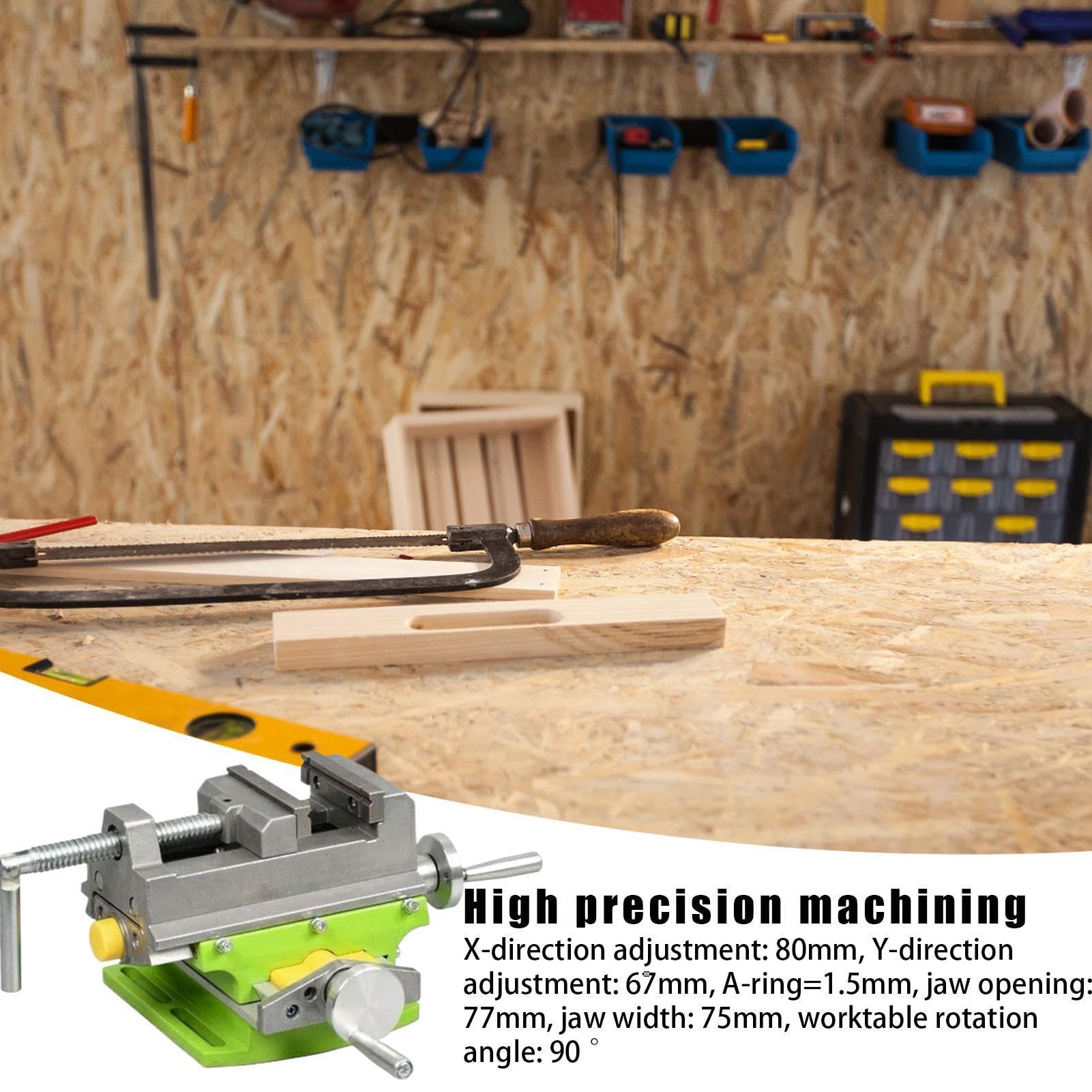 Tornillo Para Taladro De Mesa Sujeción Giratoria Eficaz para Perforación | Mordaza Carpintería Bricolaje Taller Abrazadera De Mesa Prensa Plantilla Soporte Manualidades Kit Madera