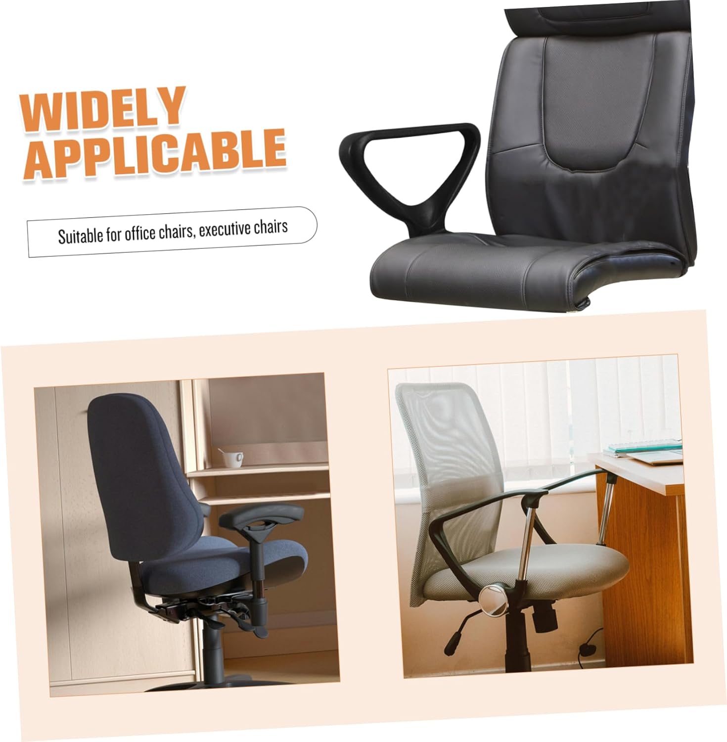 Uonlytech 2pcs Office Chair Armrests Replacement Fit for Office Executive Chairs Comfortable Arm Pads