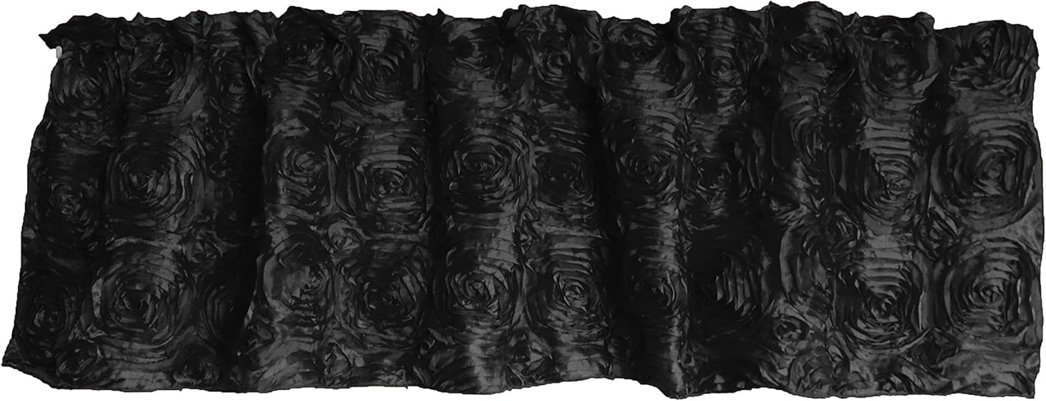 Zen Creative Designs 3D Rosette Window Valance Home Décor Bedroom Nursery Kitchen Window (58" Wide x 20" Long, Purple)