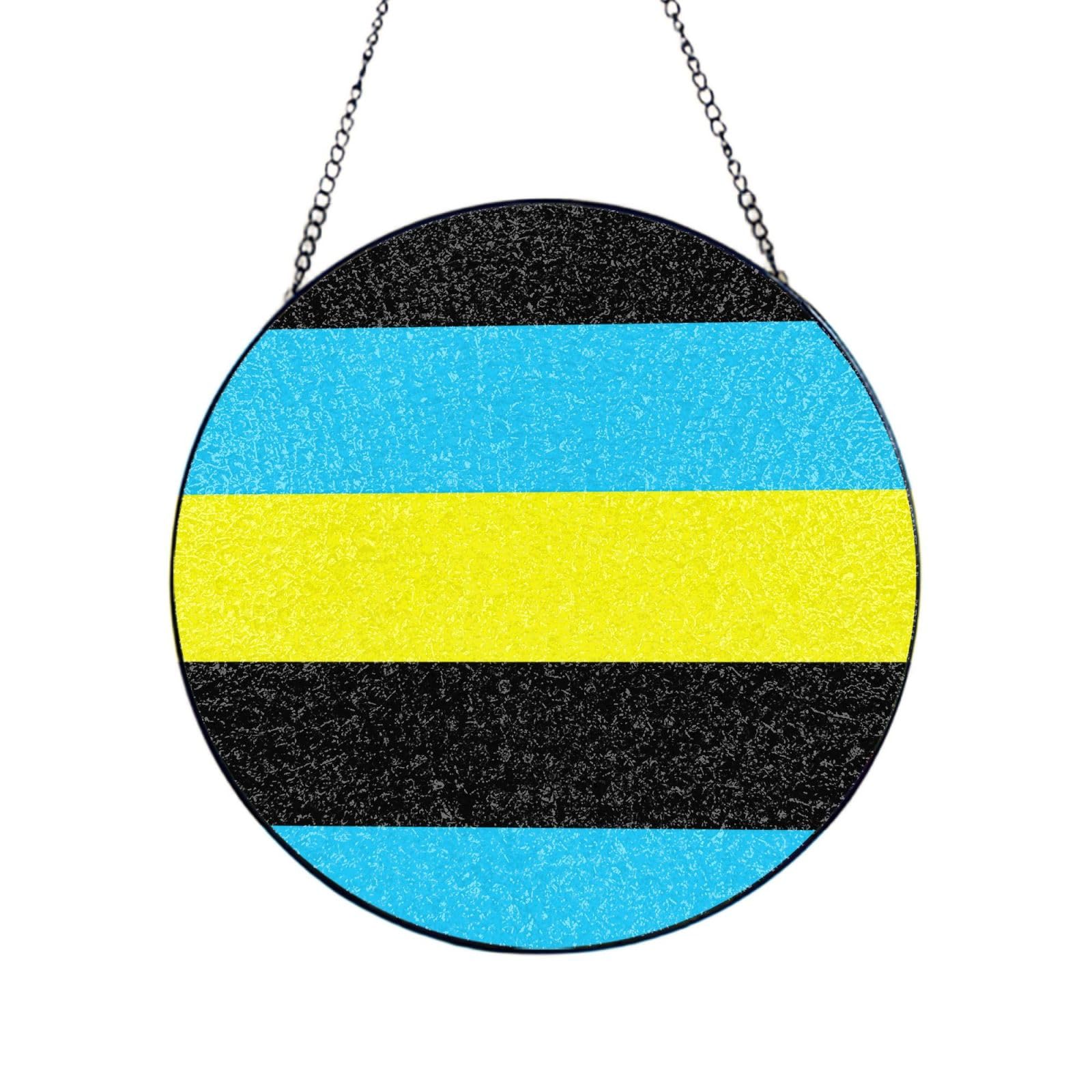Flag Of The Sultanate Of Burongan Print Glass Sun Catcher For Windows Hanging Garden Ornament Womens Gift