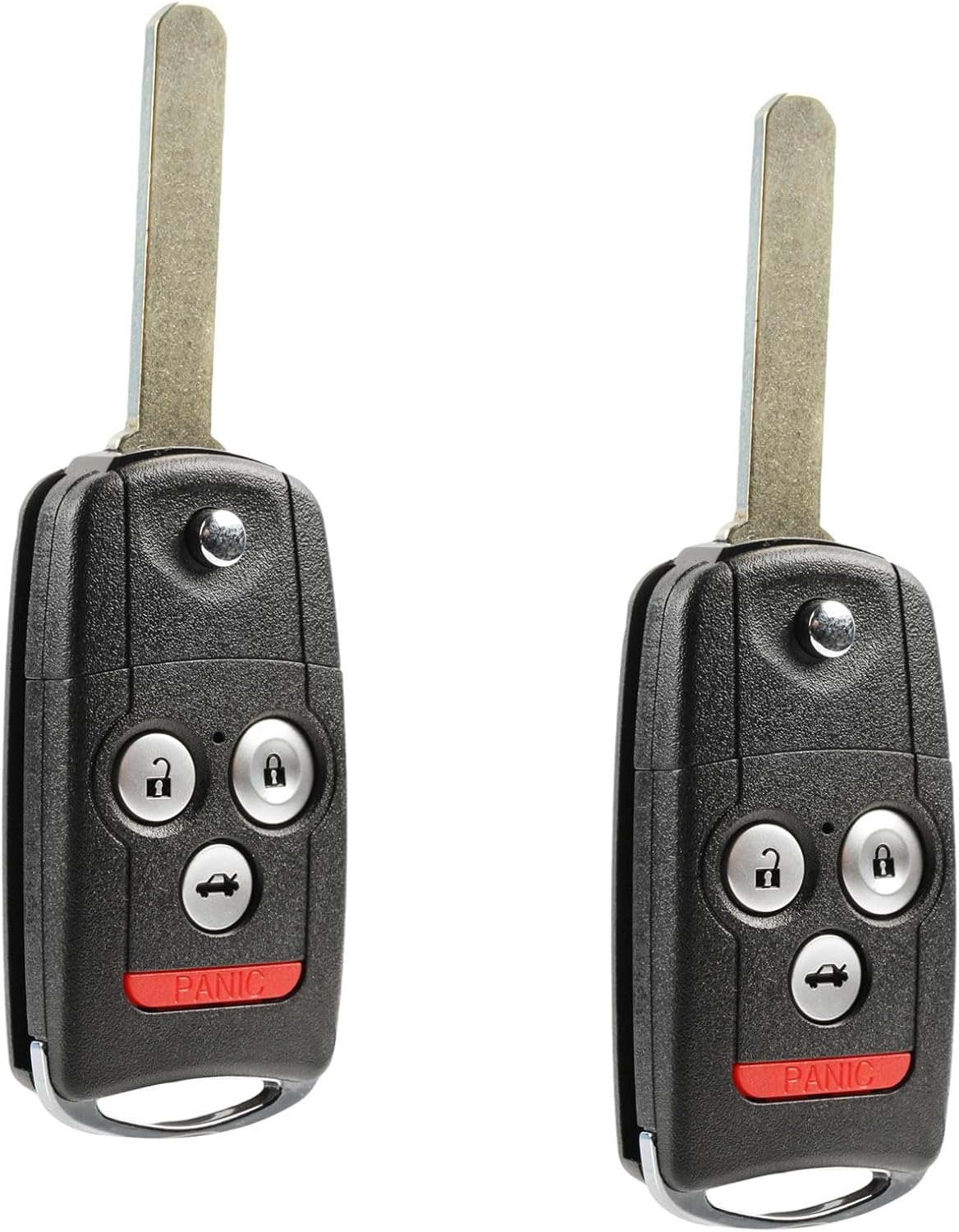 Car Flip Key Fob Keyless Entry Remote fits 2009-2014 Acura TL TSX / 2010-2013 Acura ZDX (MLBHLIK-1T, 2500A-HLIK1T) 2-Pack