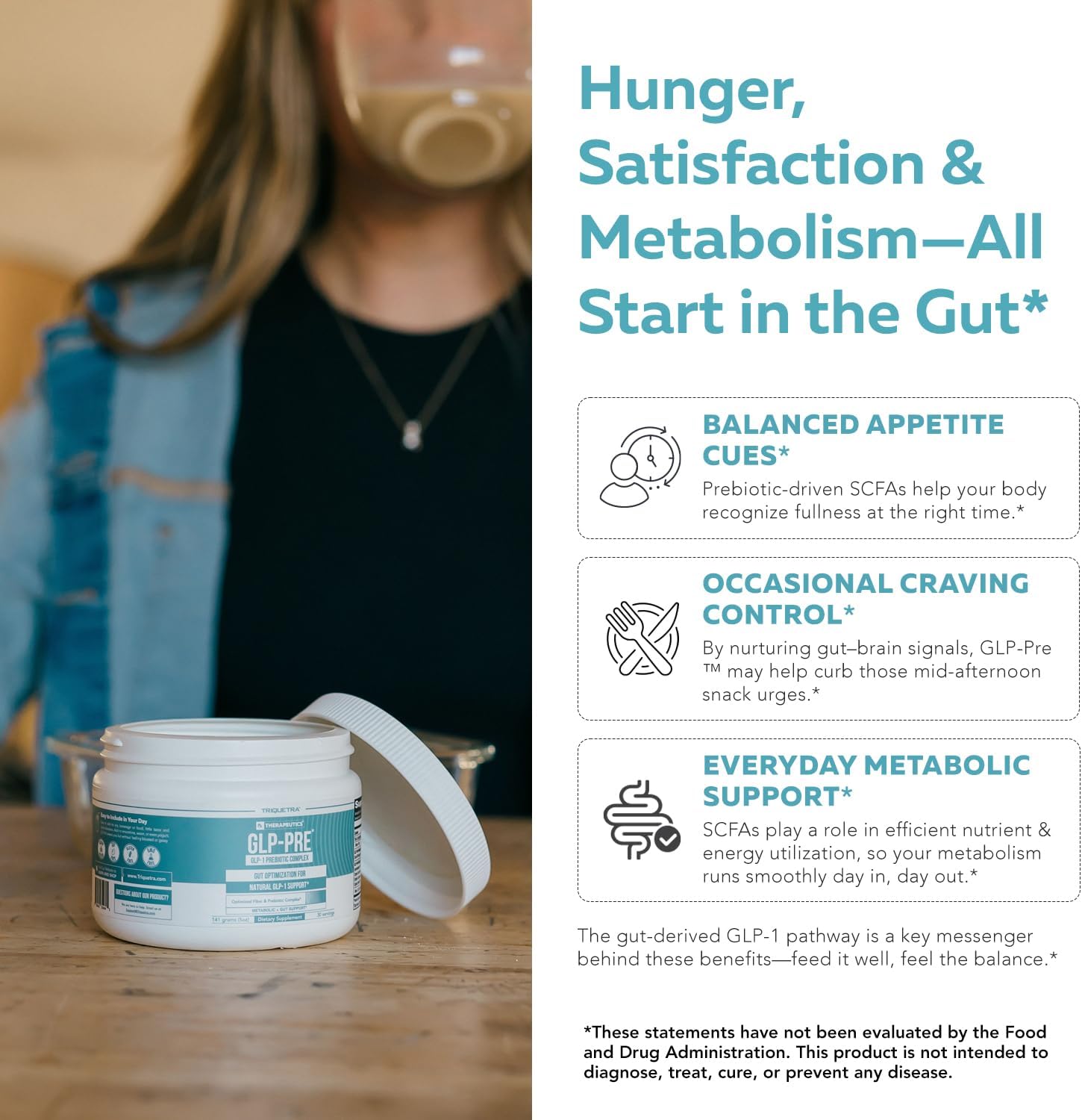 GLP-Pre™ – Optimized Prebiotic Fiber Complex - Gut-Microbiome Optimization for Natural GLP-1 Pathway Support & Metabolic Wellness - Includes Clinically Studied Non-Digestible Fibers - 30 Servings - Image 4