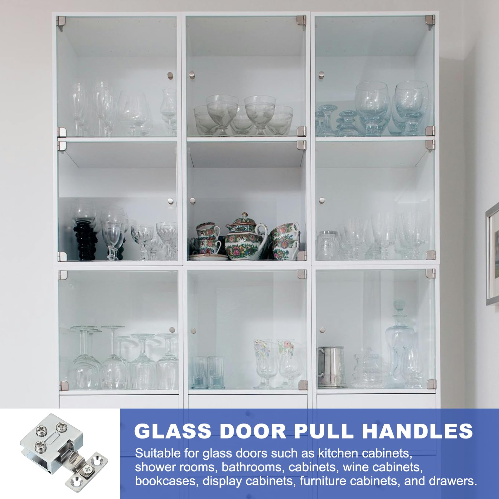 PATIKIL 1-3/16" Cabinet Glass Door Hinge - Image 4