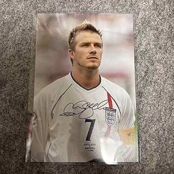 Amazon.co.jp: ベッカム 直筆サインフォト イングランド