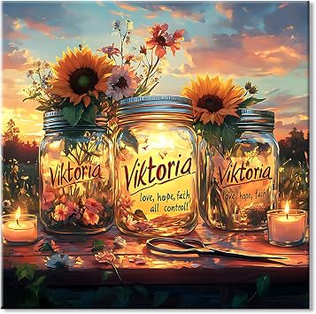 LZLHDE Diamond Art Kits for Adults, Diamond Painting Kit Flowers 12x 12 Inch DIY Round Full Drill Painting with Gem Art Craft Kits for Home Wall Decor