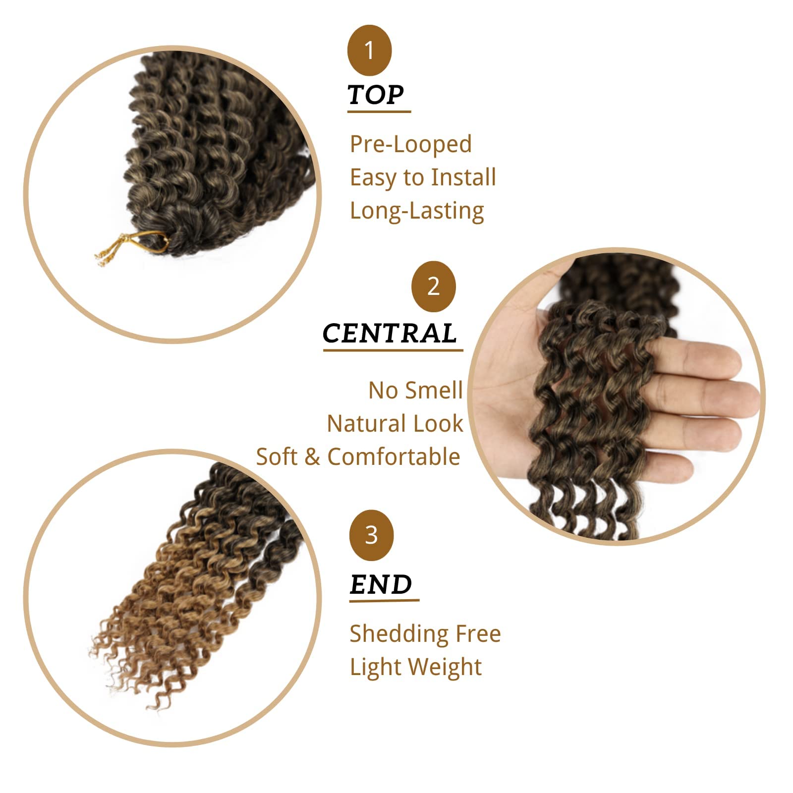 NAYOO Passion Twist Hair-8 Packs 20 Inch Water Wave Crochet Hair,Passion Twist Crochet Hair For Women Long Passion Twists Synthetic Braiding Hair Extensions(20 Inch 8 Packs,T27)