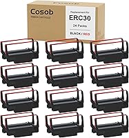 Vista 8 de Paquete de 12 cintas ERC30/34/38 en negro y rojo compatibles con impresoras Epson TM-U220 M188B ERC30 ERC34 ERC38 NK506