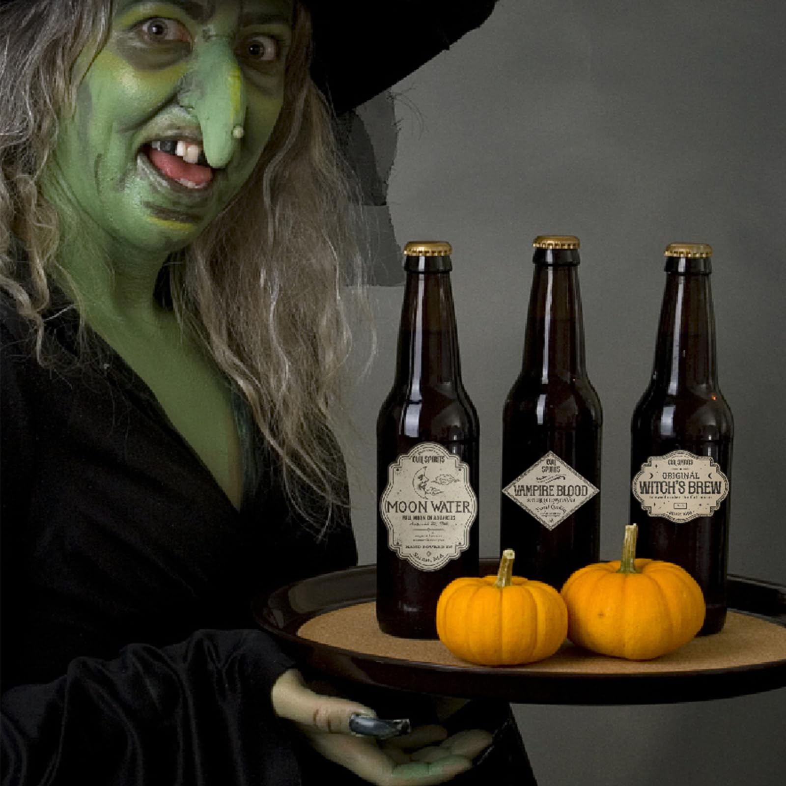 12 Pcs Creepy Halloween Animal Apothecary Wine Bottle Labels Medicine Bottle Label Stickers Apothecary Poison Decals Labels Classic Retro Wine Labels for Halloween Party Favor Photo Props