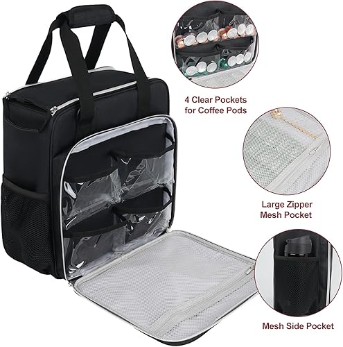 Miniatura 5 de LEFORZ Bolsa de transporte de viaje para cafetera, compatible con Keurig K-Mini o K-Mini Plus, cafetera de una sola porción bolsa de almacenamiento