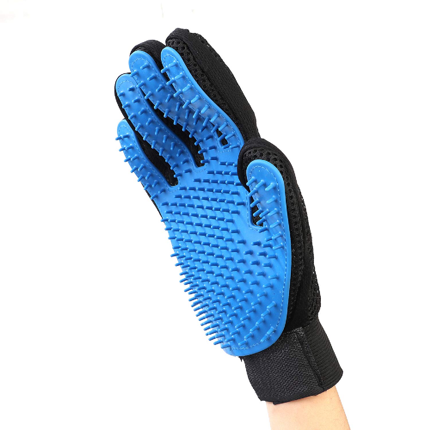 AlflandHi-tech Pet Grooming Glove - Lightweight, Durable, Eco-Friendly, Gentle Deshedding Brush Glove for Shedding, Massaging and Hair Removal. Perfect for Long & Short Fur (Right Hand)