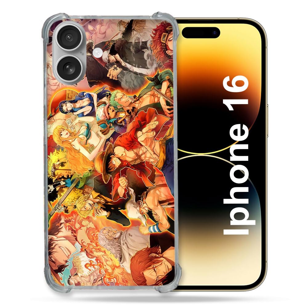 Cokitec Reinforced Case for Apple iPhone 16 Manga One Piece Nakama