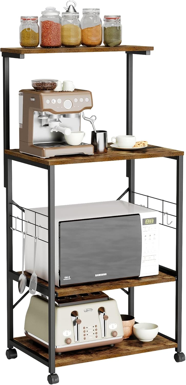 Bestier Kitchen Bakers Rack Microwave Stand Kitchen Cart
