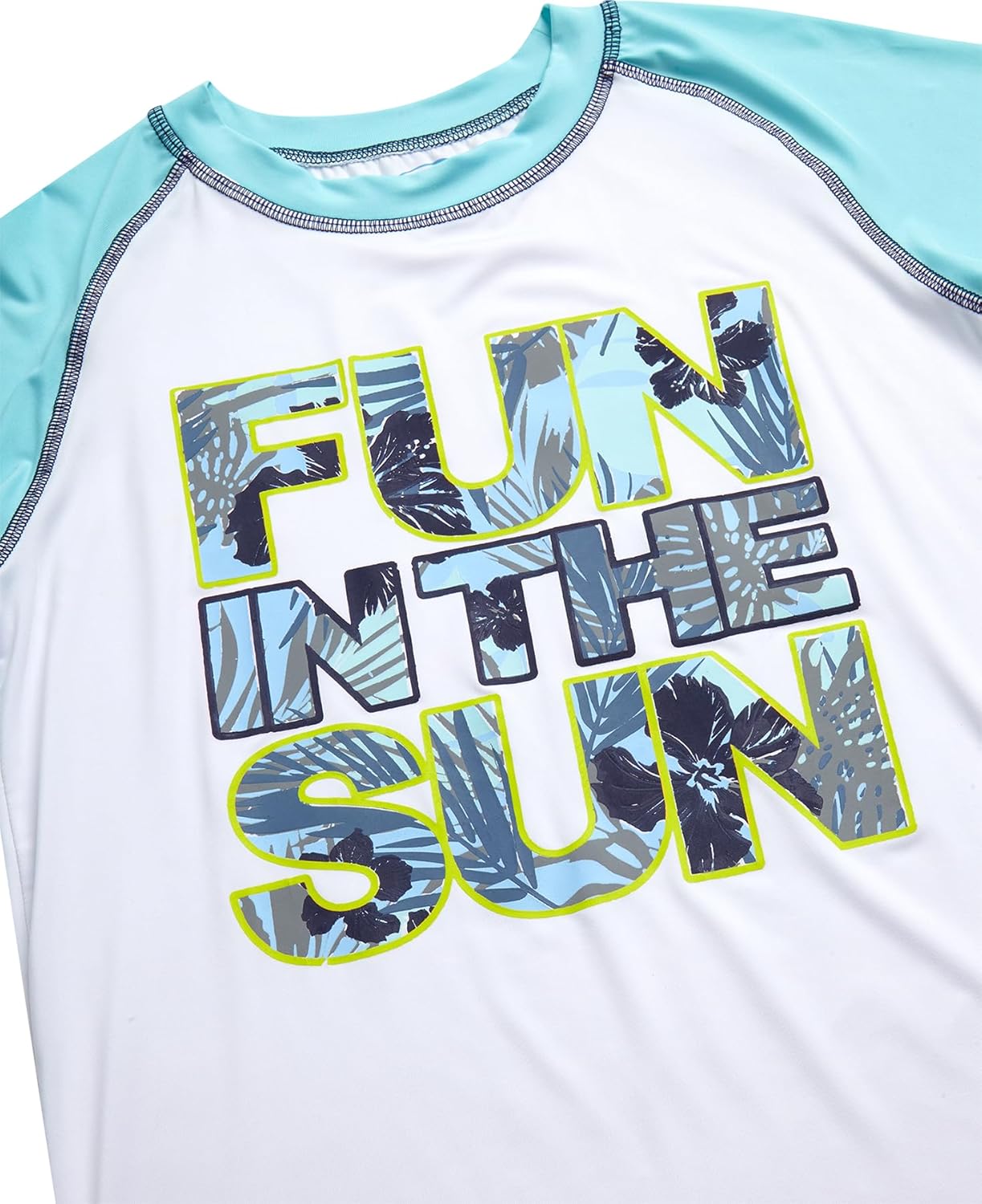 Quad Seven Boys Rash Guard Swimsuit Set - Kids Short Sleeve Bathing Suit Swimwear Sets (Sizes: 5-12) - Image 5