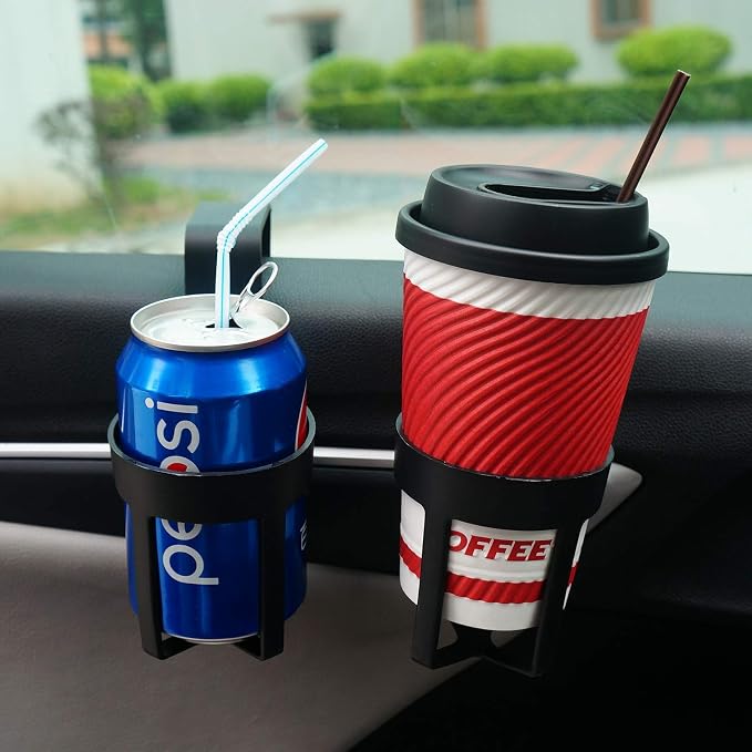 Portavasos para auto 2 unidades negro plástico miniatura 4