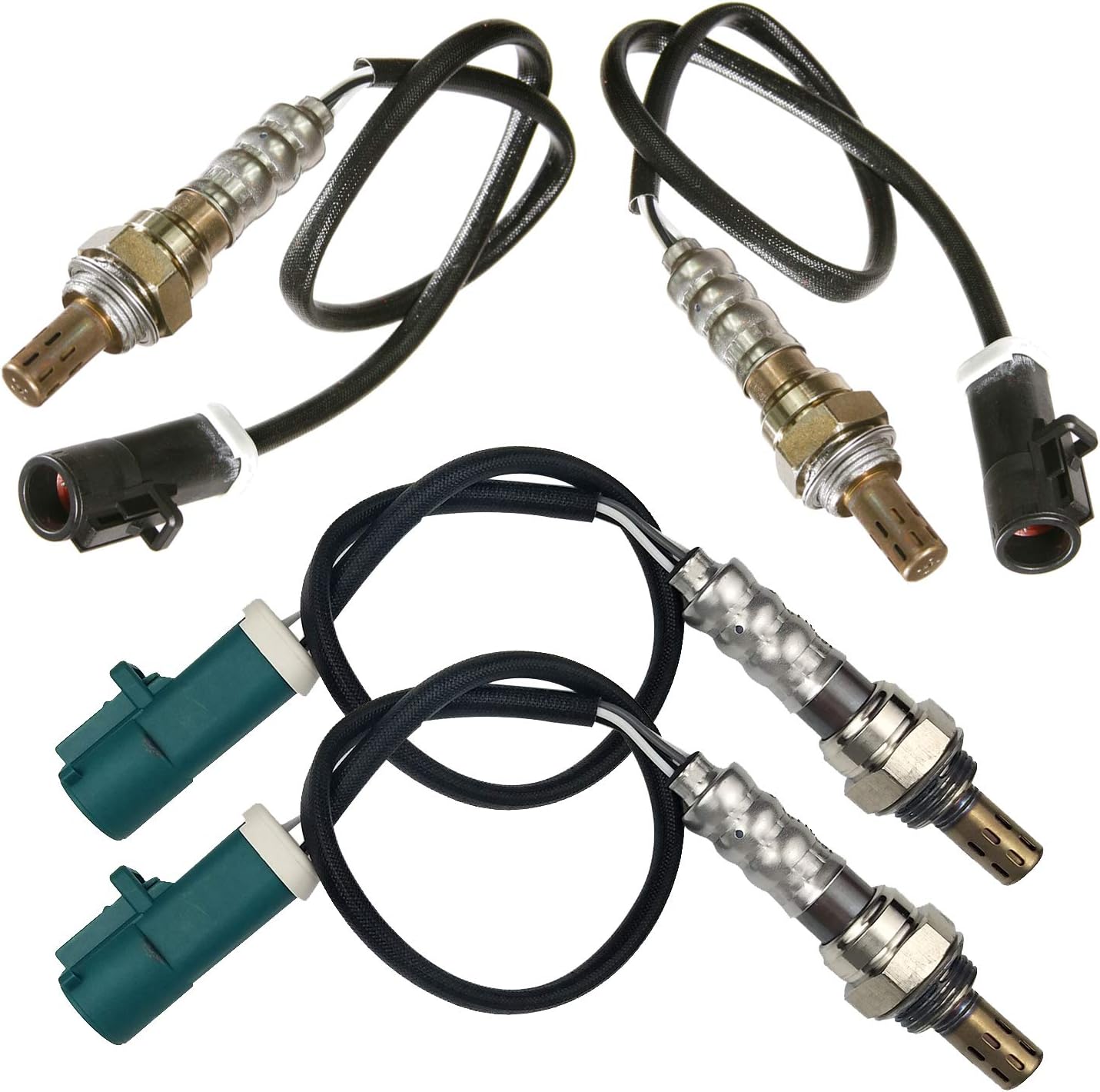 Upstream Downstream O2 Oxygen Sensor Replacement for 2007 2008 2009 2010 2011 Ford Crown Victoria Lincoln Town Car Mercury Grand Marquis V8 4.6L 02 Sensor 234-4373 234-4609