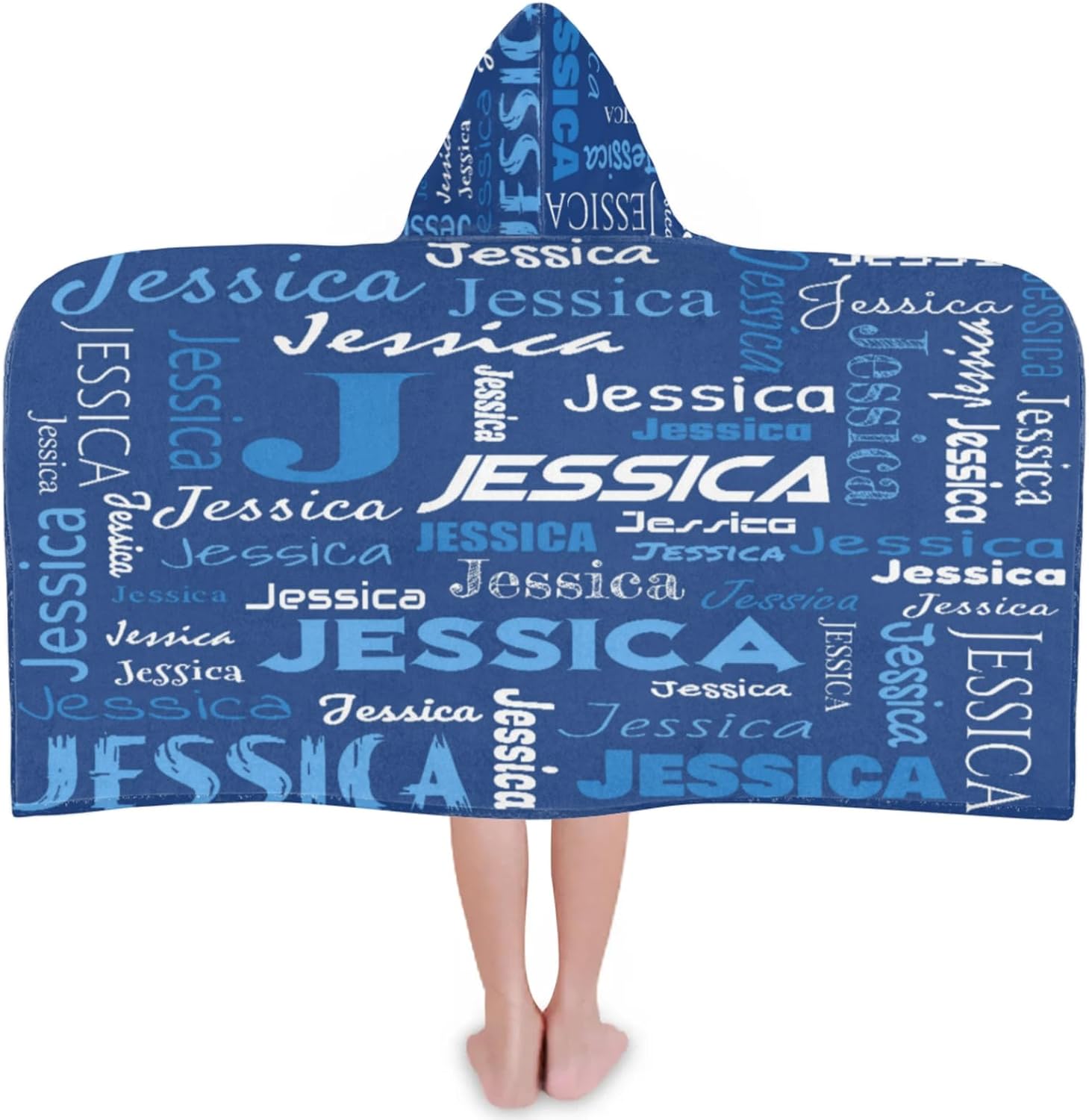 Custom Kids Hooded Beach Towel for Girls Boys, Personalized Toddlers Pool Towels Lightweight Children's Bath Towel, Soft Absorbent Yellow Green Swim Towel