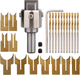 YQYAZL Wooden Bead Maker Drill Bit, 6-25mm 11Pcs Carbide Wood Milling Cutter Set Blade Woodworking Molding Tool Kit for DIY Jewelry Making