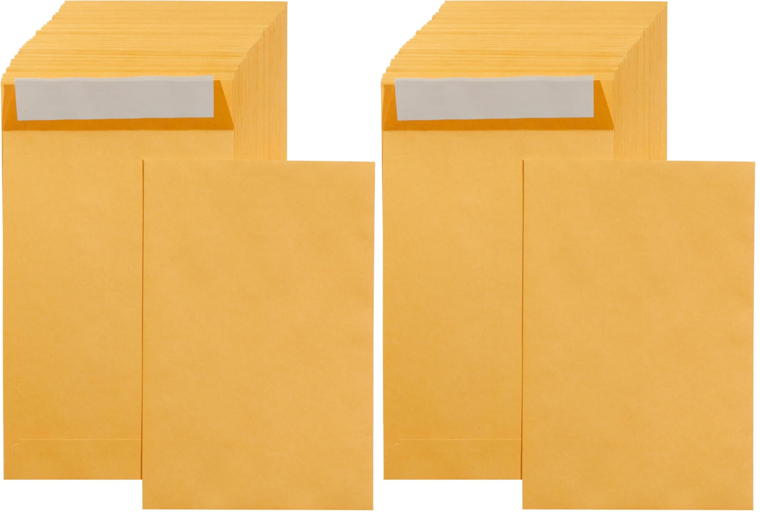 Amazon Basics Self Seal Catalog Mailing Envelopes for Documents, Peel and Seal, Brown Kraft, 250 Count, 6x9 inch (Pack of 2)
