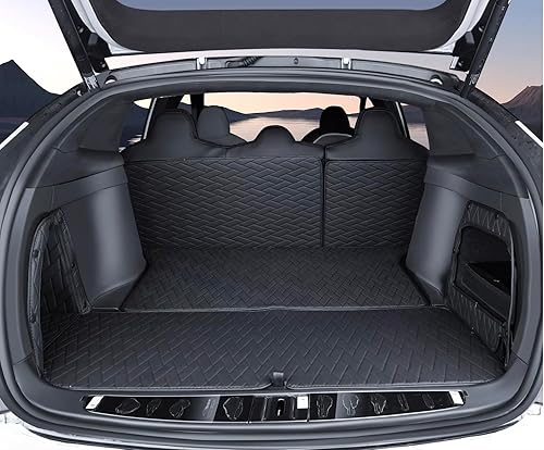 Revestimiento de carga de cobertura completa para Tesla Model X 5 Seat 2016-2021 (2022-más reciente no se ajusta) Tapete resistente para maletero de