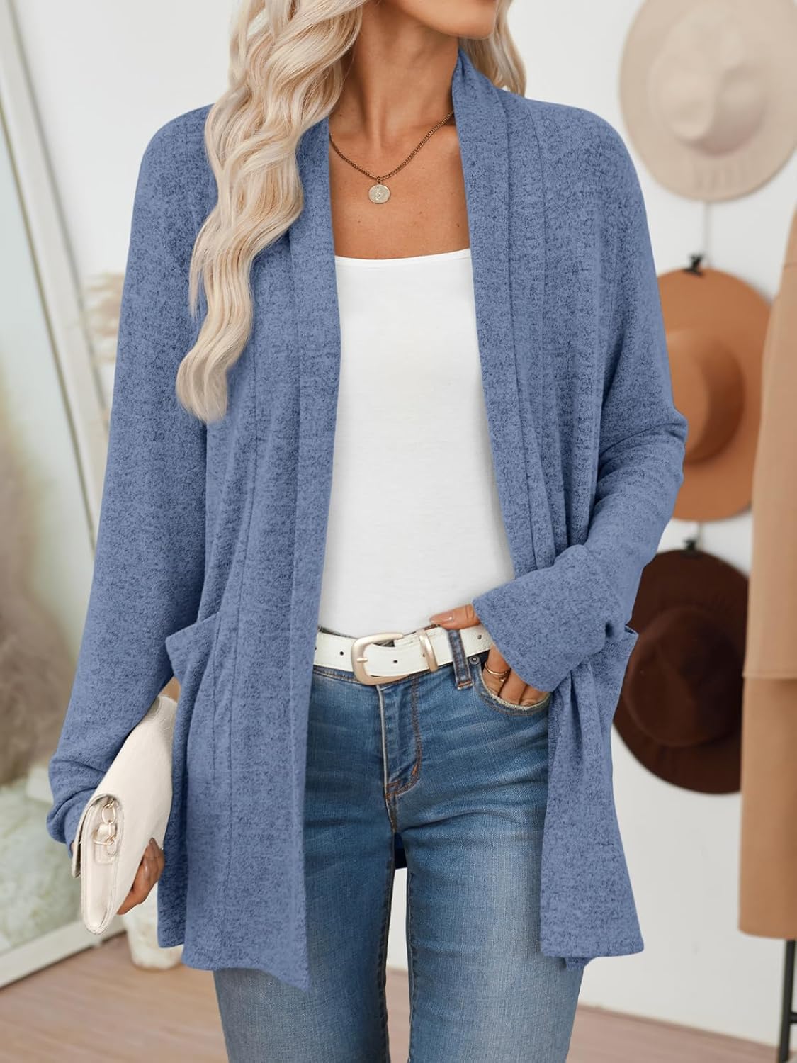 LILLUSORY Cardigan Sweaters for Women Lightweight Open Front Cardigans Casual Loose 2026 Spring Outfits with Pockets - Image 2