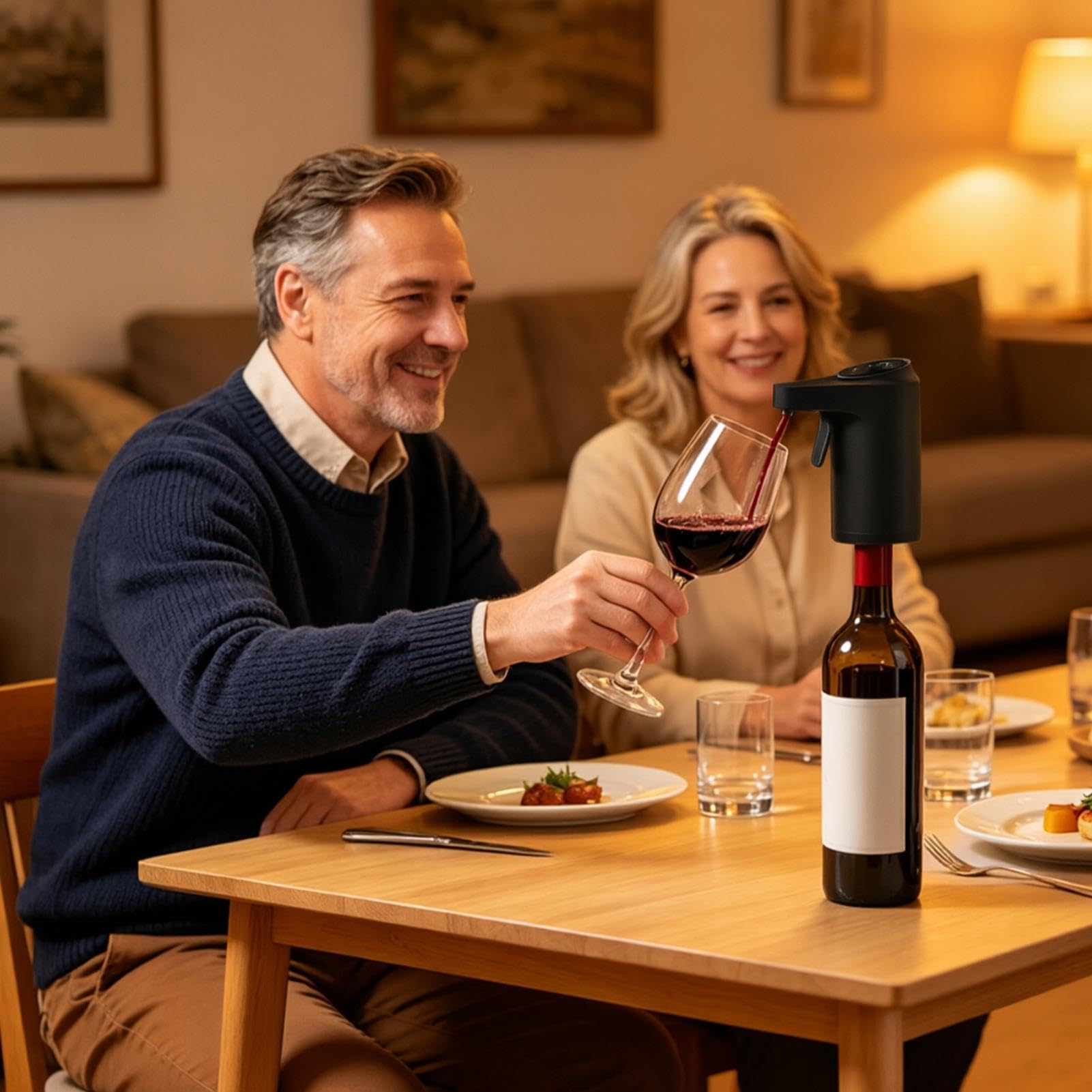 Aireador de vino eléctrico Dispensador Eléctrico de Licor con Pantalla LED