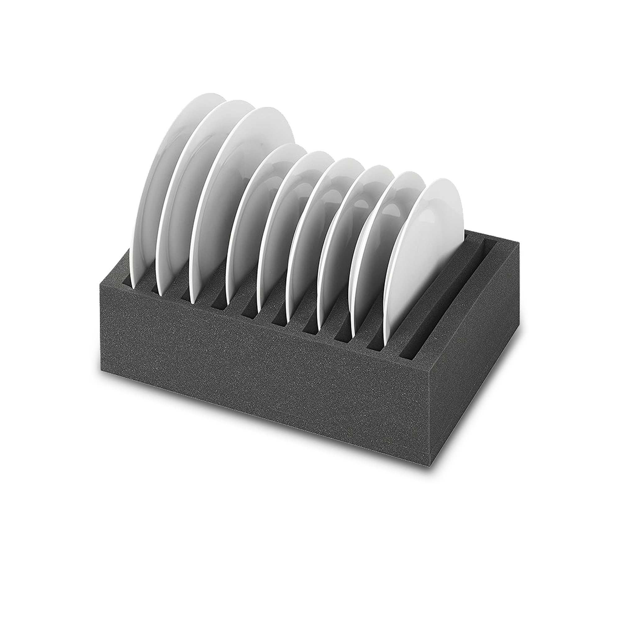 ProPlus 761472PMV01 Porte-Assiettes en Mousse Souple pour 10 Assiettes de Camping-Car et Caravane | Mousse souple antichoc, légère et silencieuse - idéal van, fourgon aménagé et bateau
